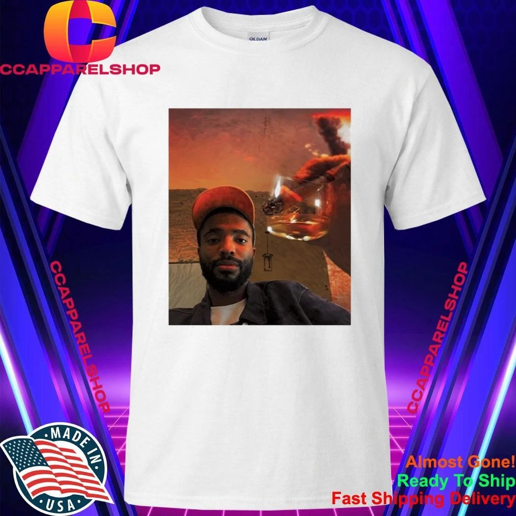 Mikal Bridges Graphic With The Cigar & Whiskey Glass Shirt