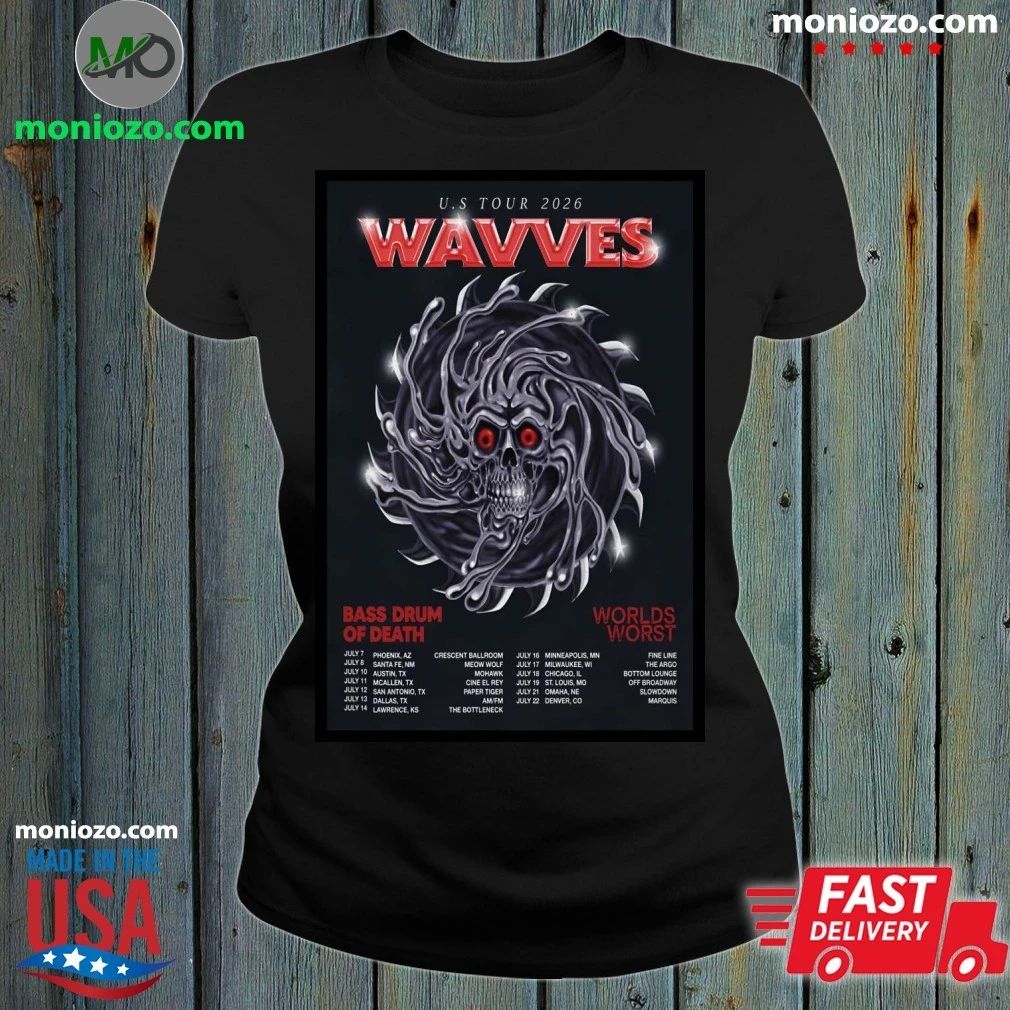 Wavves US Tour 2026 Poster T-Shirt