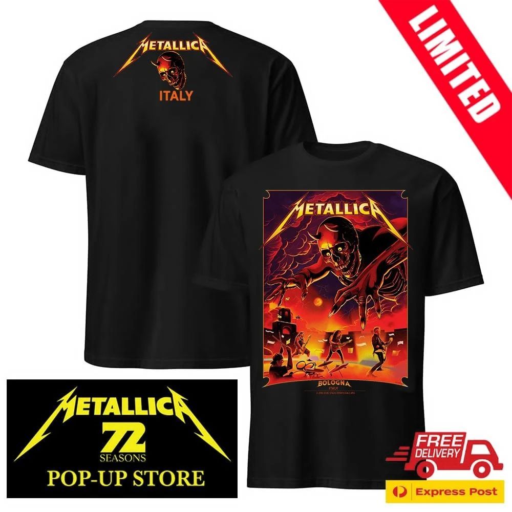 Metallica Bologna 2026 Pop-Up Shop Two Sided Shirt