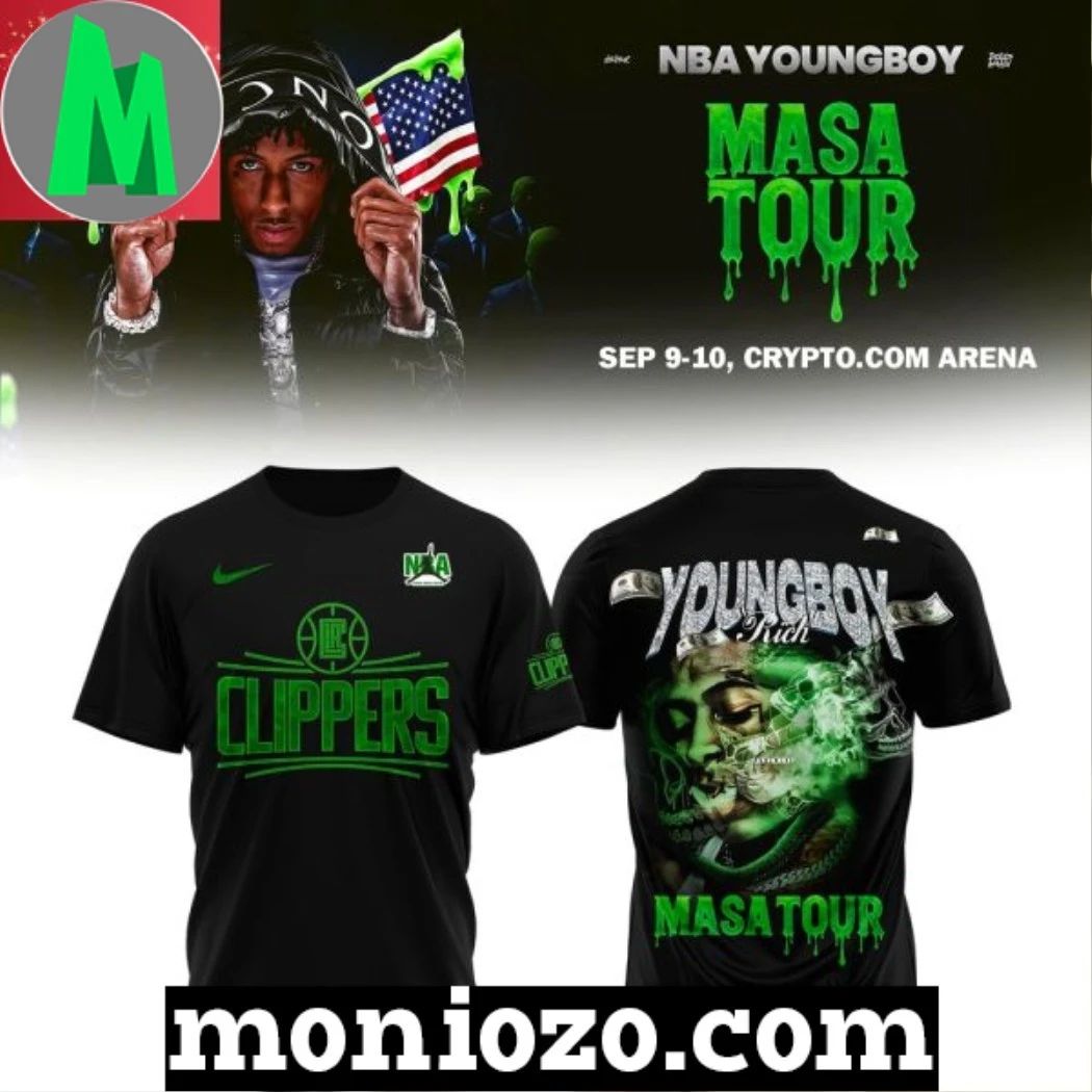 Los Angeles Clippers x NBA Young Boy MASA Tour Merch T-Shirt