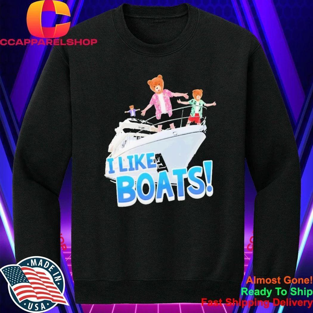 Bearhead I Like Boats Airplane Mode Shirt
