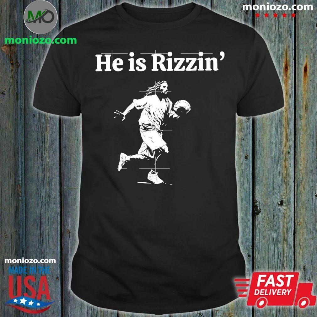 Original He is Risen Funny Easter Jesus Playing Basketball Shirt