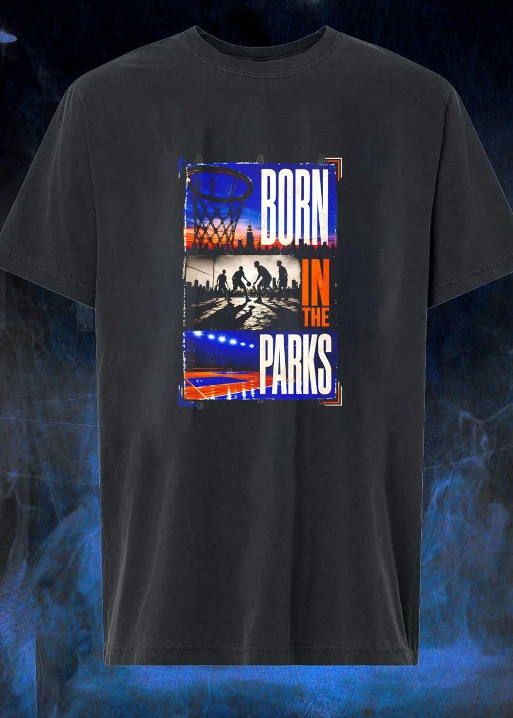 Street Basketball Born in the Parks Graphic T-Shirt