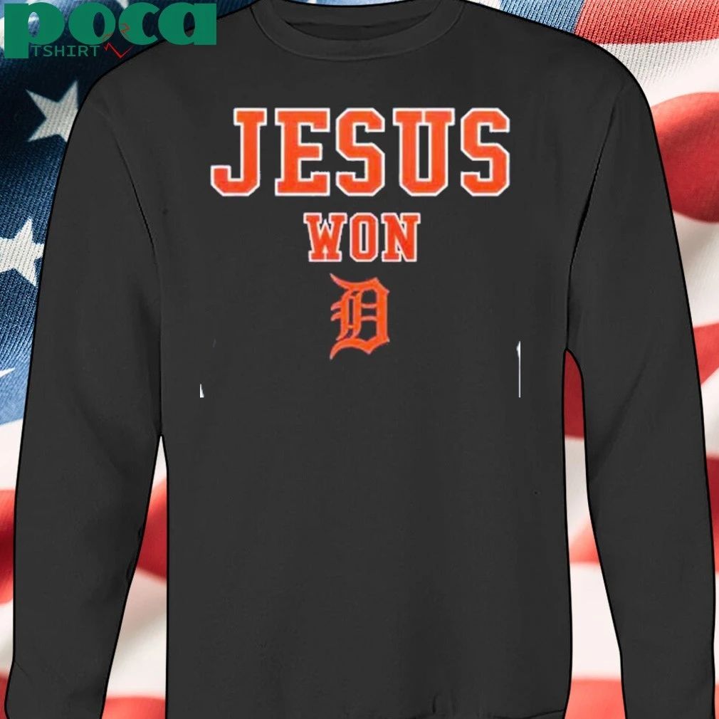 Detroit Tigers Jesus Won Saved By The Blood 2 Sided Shirt