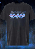 USA All The Way American Flag Stars Stripes Shirt