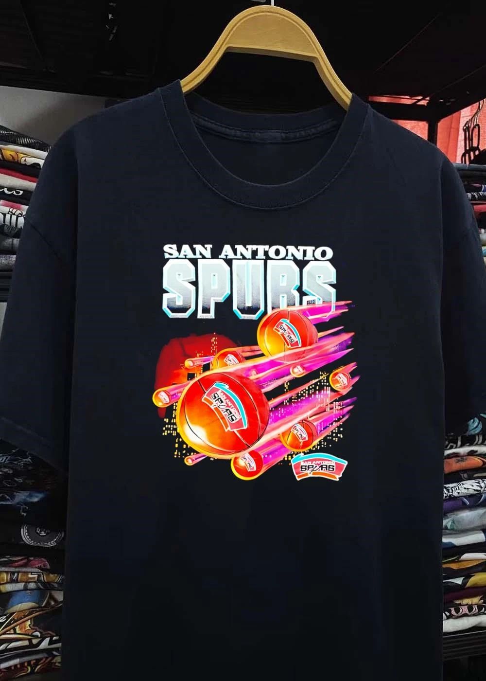 San Antonio Spurs Basketball Flying Comet Trails Team T-Shirt
