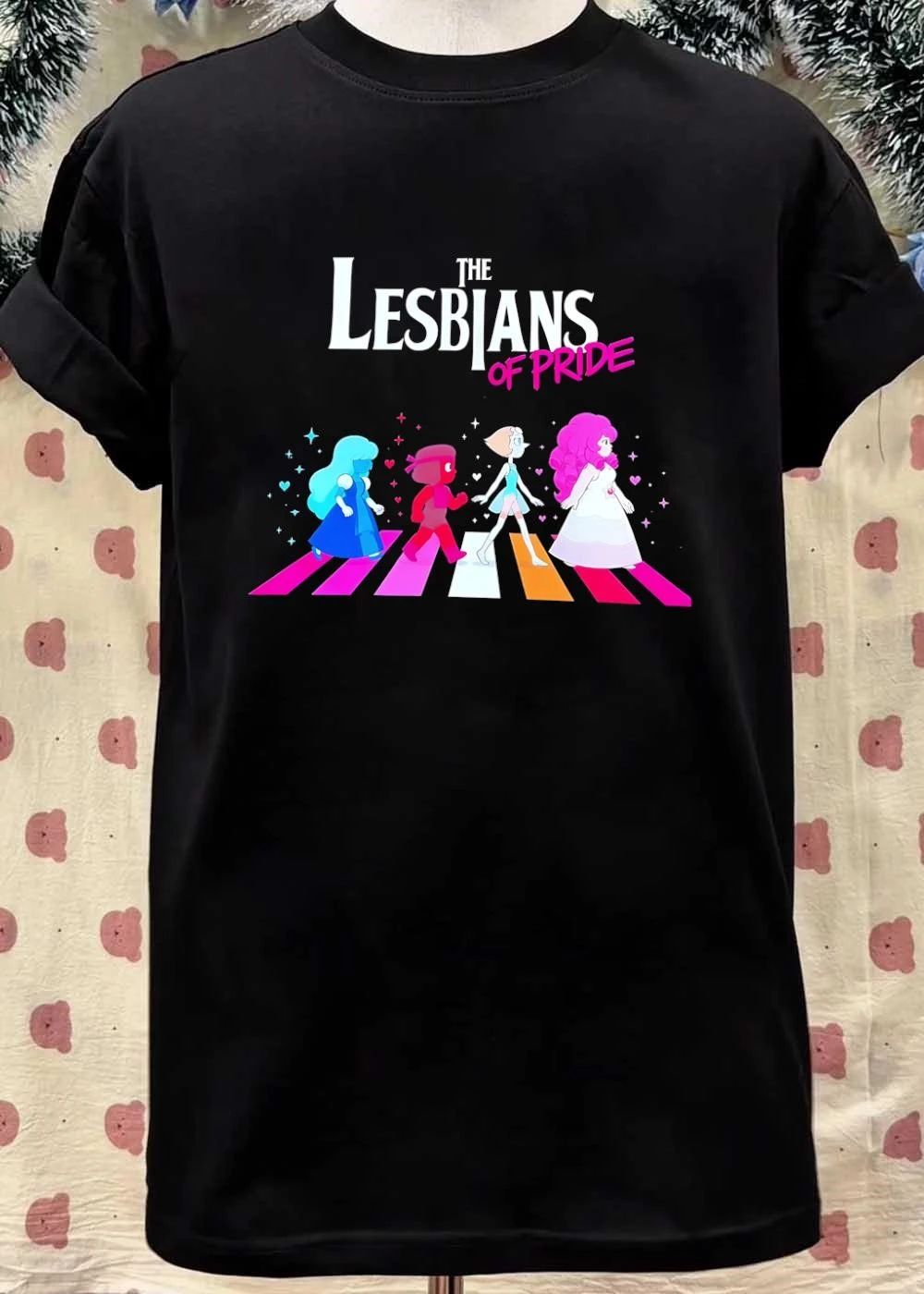The Lesbians of Pride Steven Universe Characters Walking Abbey Road T-Shirt