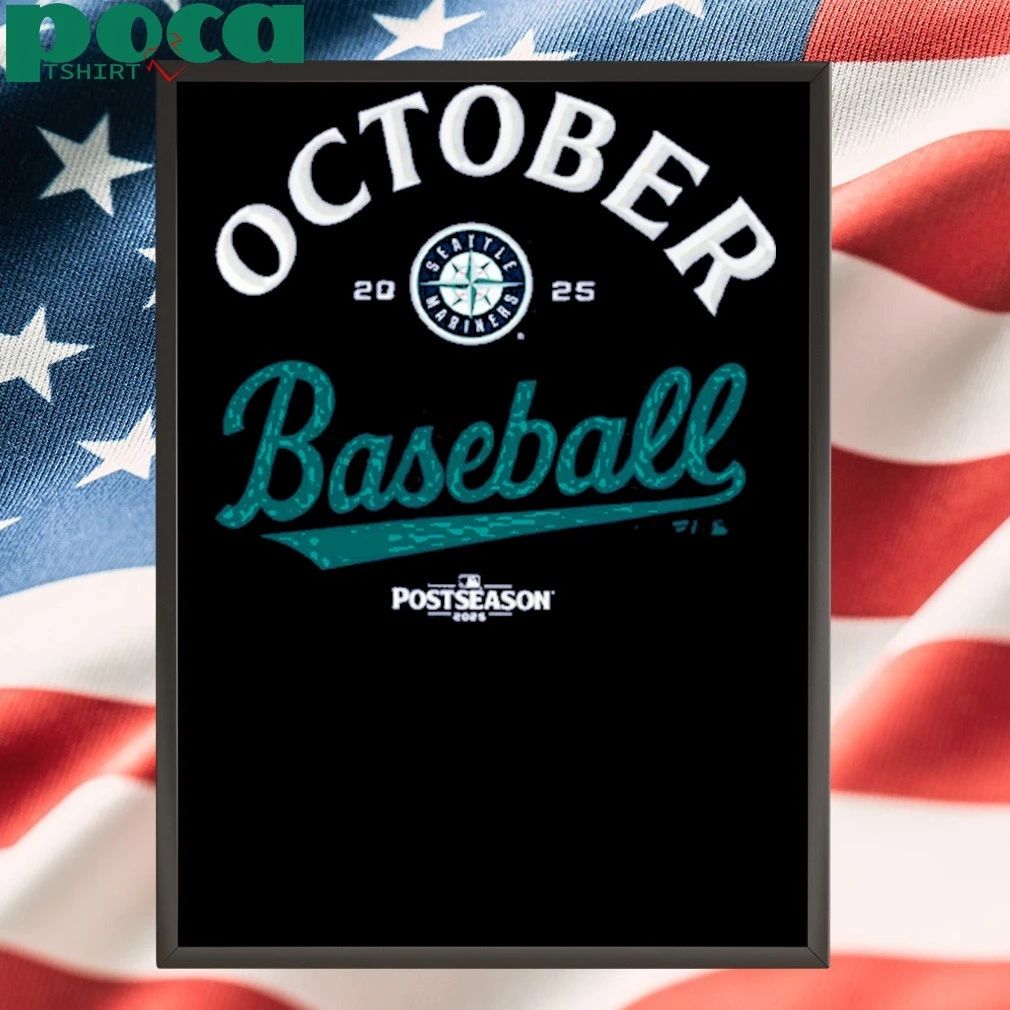 Men’s Seattle Mariners Fanatics Navy 2025 MLB Postseason T-Shirt