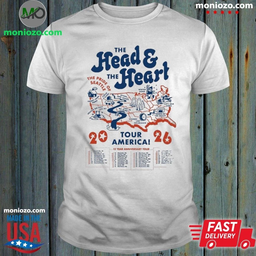 The Head And The Heart Map Tour 2026 Shirt
