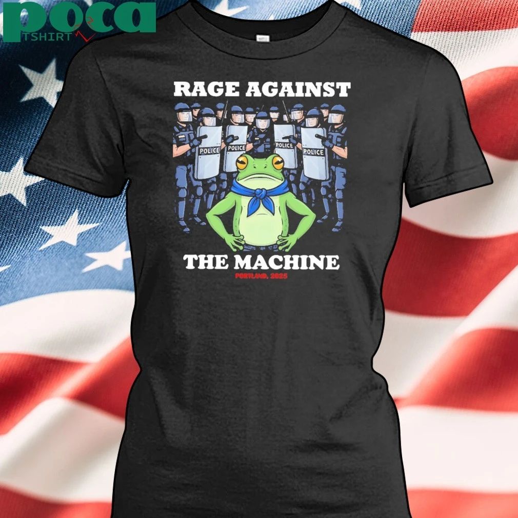 Rage Against The Machine Frog – Portland 2025 Protest – Portland Frog Protest T-Shirt