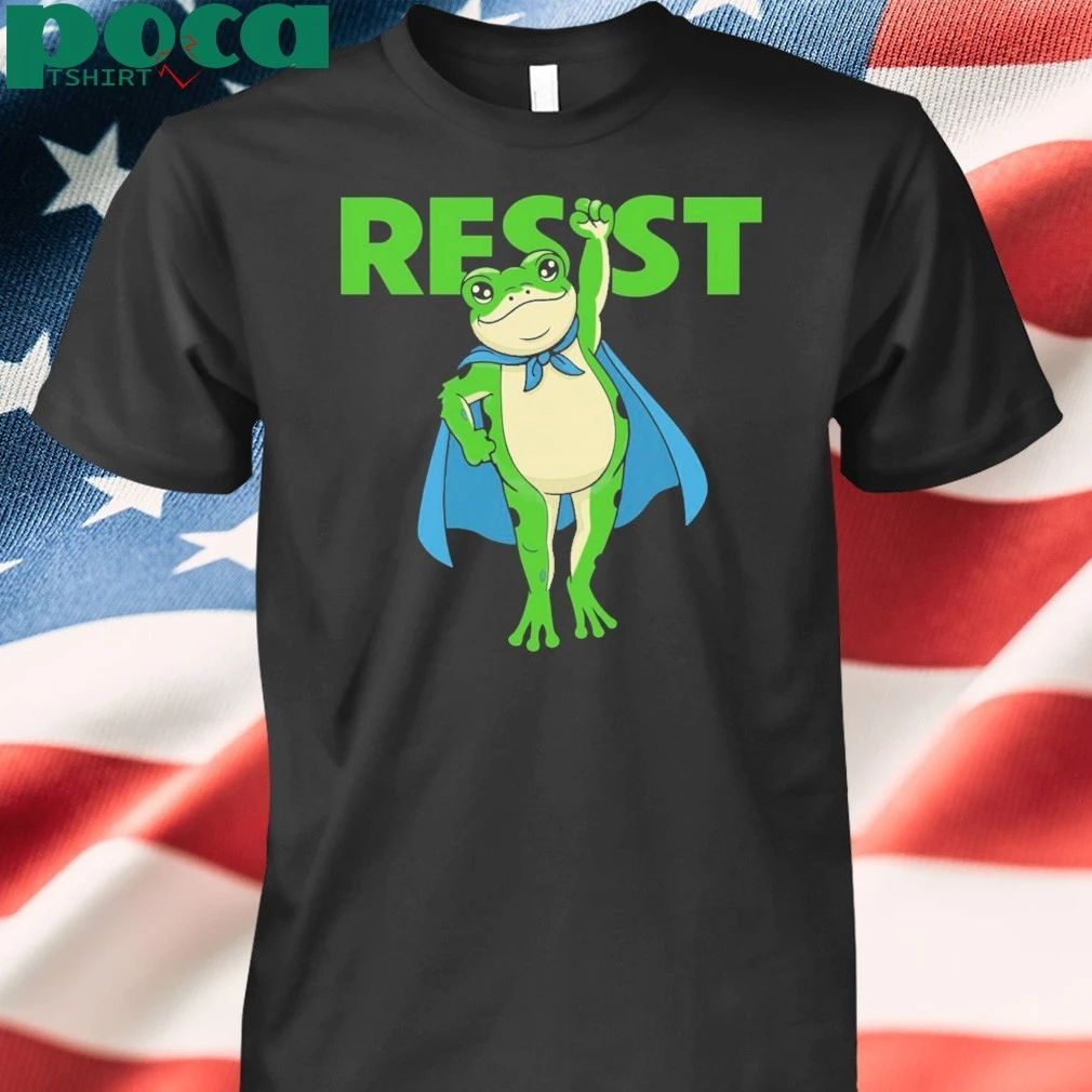 Rage Against The Machine Superhero Portland Frog Against Fascism paint T-shirt