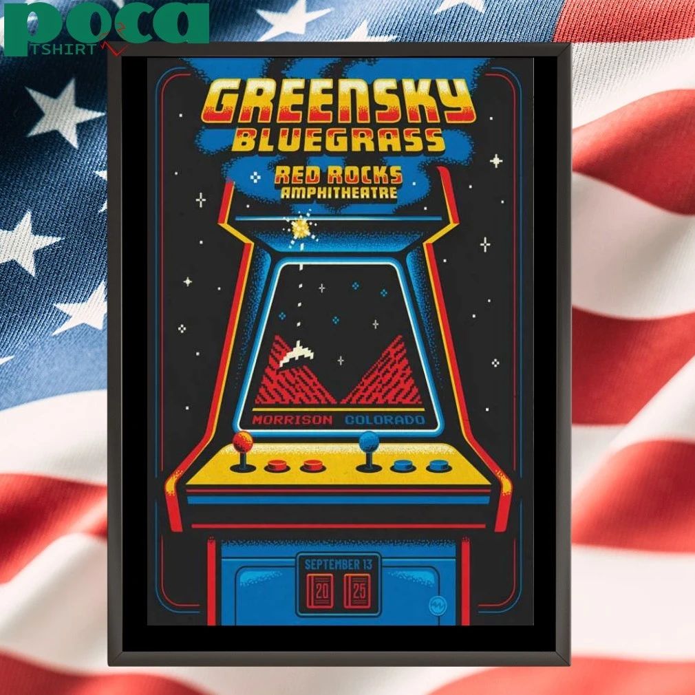 Greensky Bluegrass 9.13.2025 Red Rocks In Morrison CO Poster T-shirt