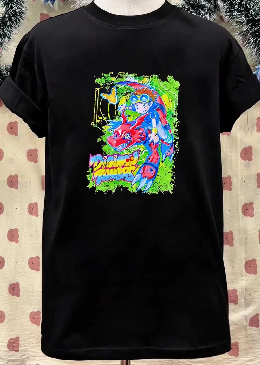 Digimon Tamers Boy Riding Guilmon Grunge Shirt