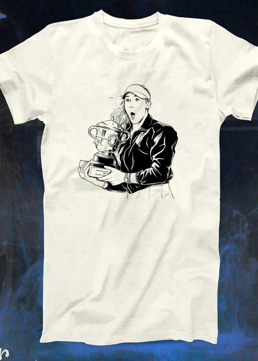 Tennis Champion Celebrating with Trophy Coupe Suzanne Lenglen T-Shirt