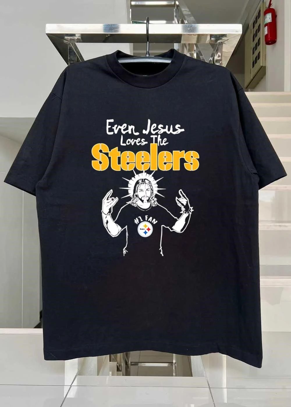Even Jesus Loves The Steelers Number One Fan Shirt