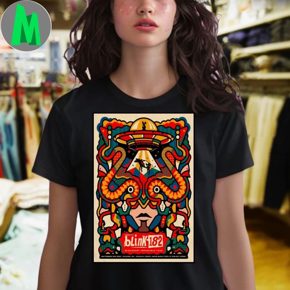 Blink-182 Sept 3 2025 Raleigh North Carolina Poster Shirt