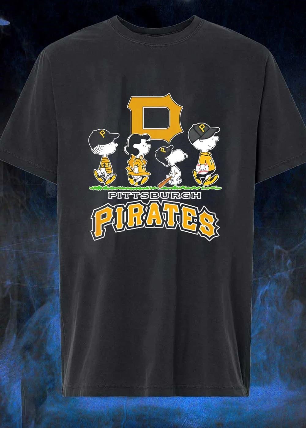 Peanuts Gang Walking Pittsburgh Pirates T-Shirt