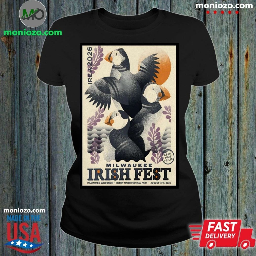 Original Milwaukee Irish Fest In Milwaukee WI On Aug 13-16 2026 Event Poster T-Shirt