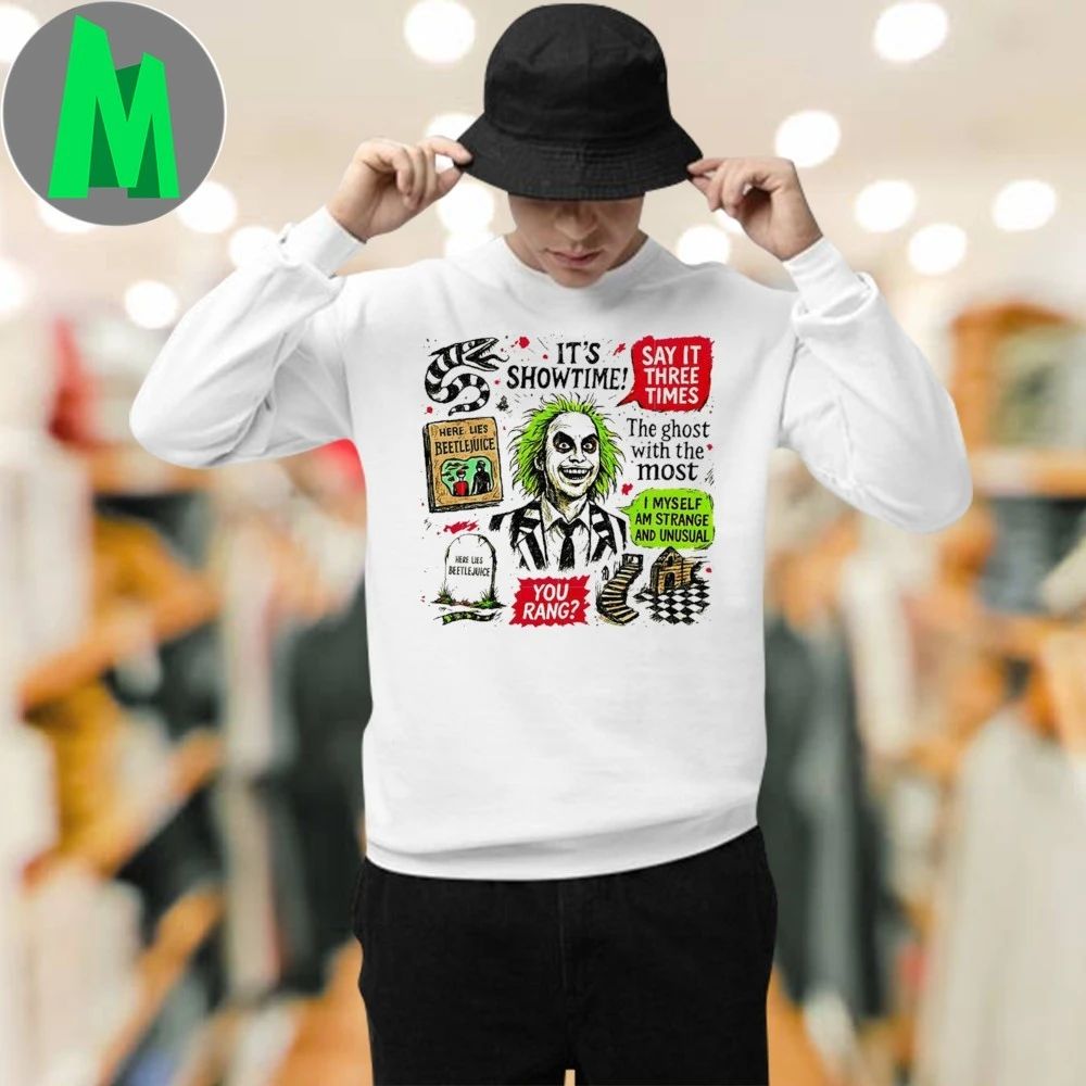 It’s Showtime Beetlejuice Halloween Horror Movie Character Shirt