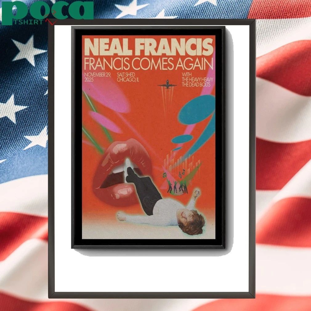 Neal Francis Nov 29, 2025 The Salt Shed. Chicago, IL Poster shirt