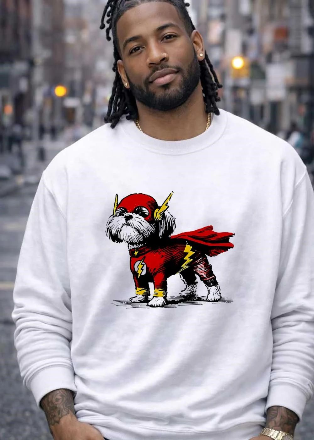 Shih Tzu Dog The Flash Superhero Shirt