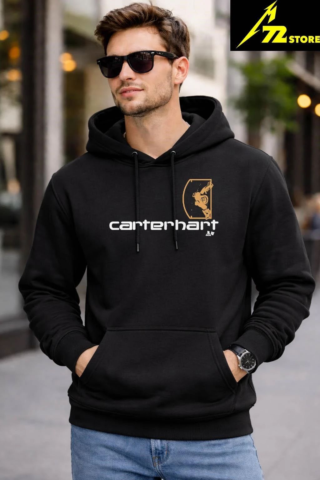 Carter Hart Vegas Goalie Logo Shirt