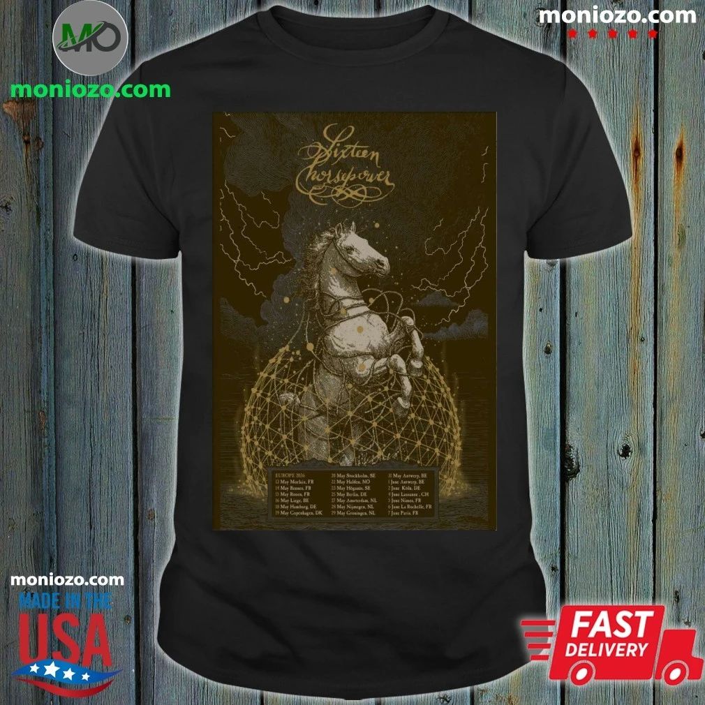 Original Sixteen Horsepower 2026 EU Tour Poster Shirt