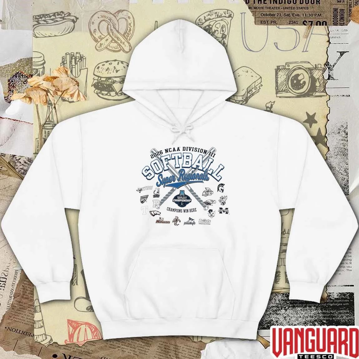 2026 NCAA Division III Softball Super Regionals Champion Champions Win Here All Teams Logos t-shirt