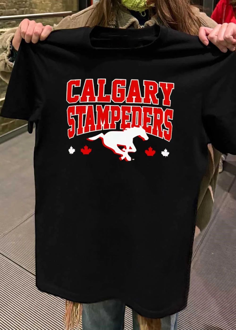 Calgary Stampeders Running Horse Maple Leaf Shirt