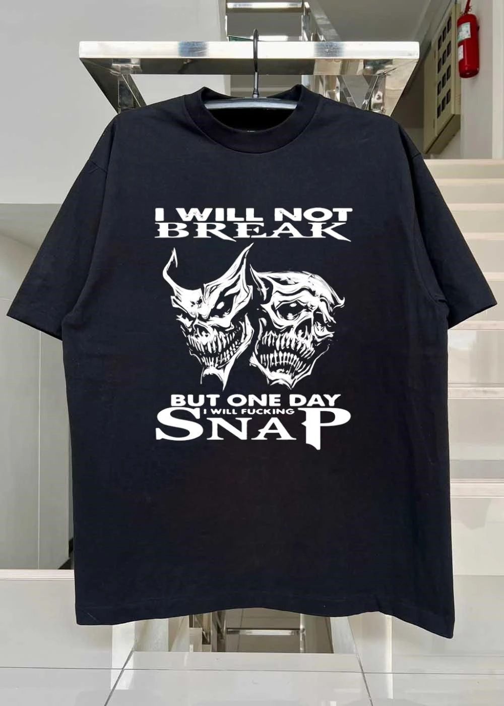 Grim Reaper Faces Expressing Frustration I Will Not Break But One Day I Will Fucking Snap T-Shirt