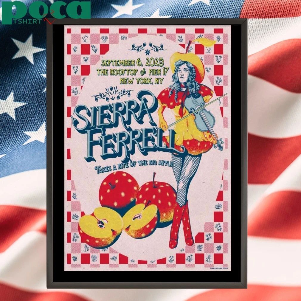 Sierra Ferrell Sep 6 2025 The Rooftop At Pier 17 In New York NY Poster T-shirt