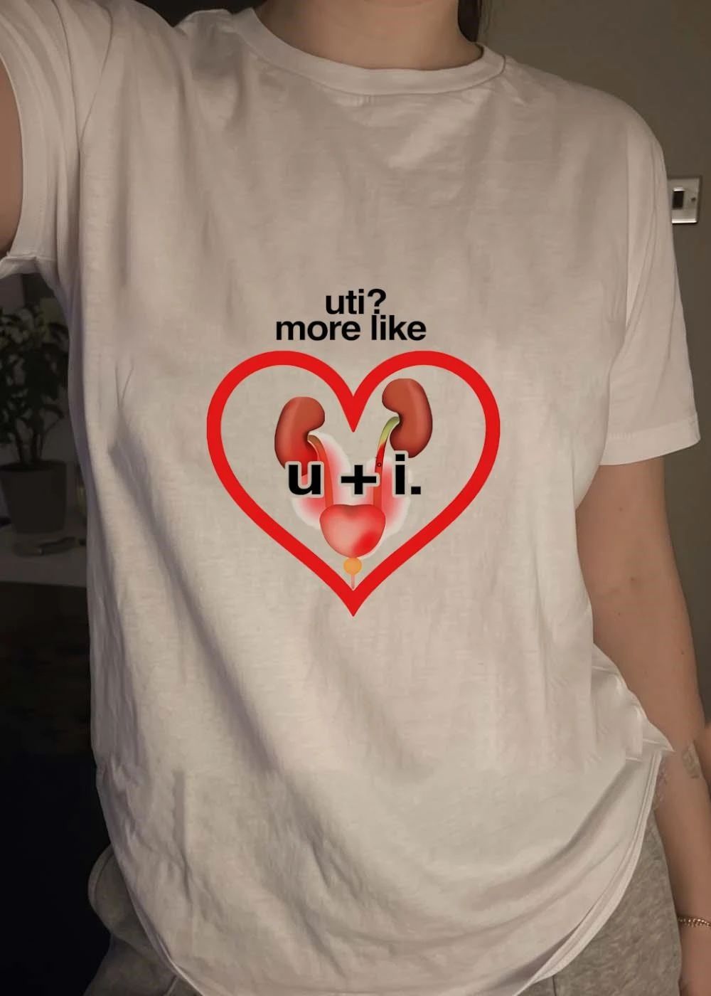 Uti More Like U + I Funny Medical Anatomy Humor Shirt