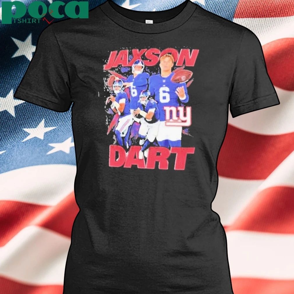 Jaxson Dart New York Giants Notorious Graphic T-Shirt