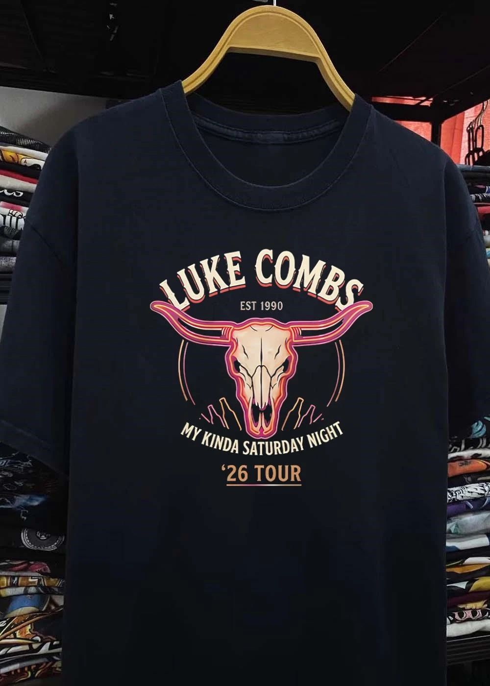 Est 1990 Luke Combs My Kinda Saturday Night 26 Tour T-Shirt