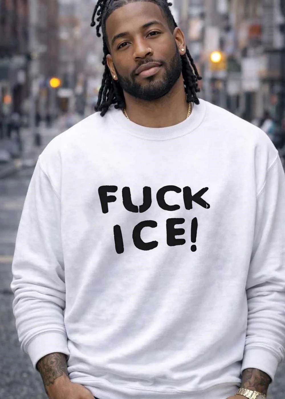 Bold Protest Statement Fuck Ice shirt