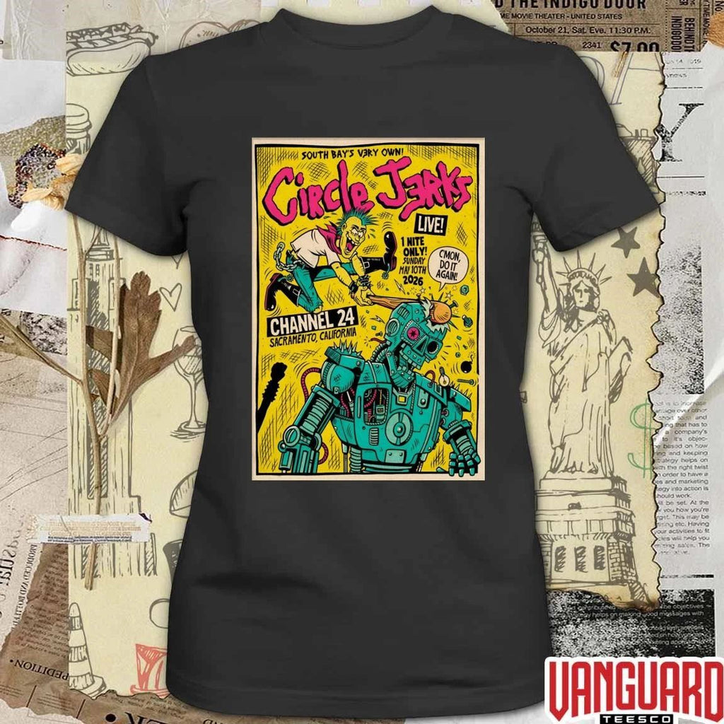 Circle Jerks Sacramento CA Tour On May 10 2026 Poster t-shirt