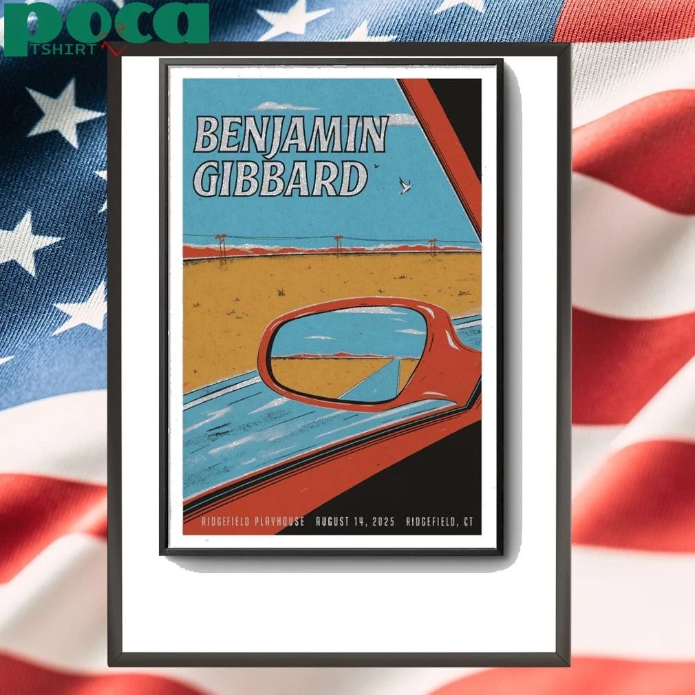 Aug 14, 2025 Benjamin Gibbard Ridgefield, CT Concert Poster shirt