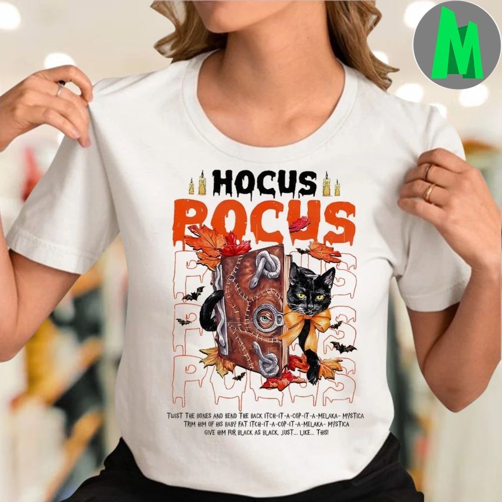 Black Cat Halloween I Put A Spell On You Shirt