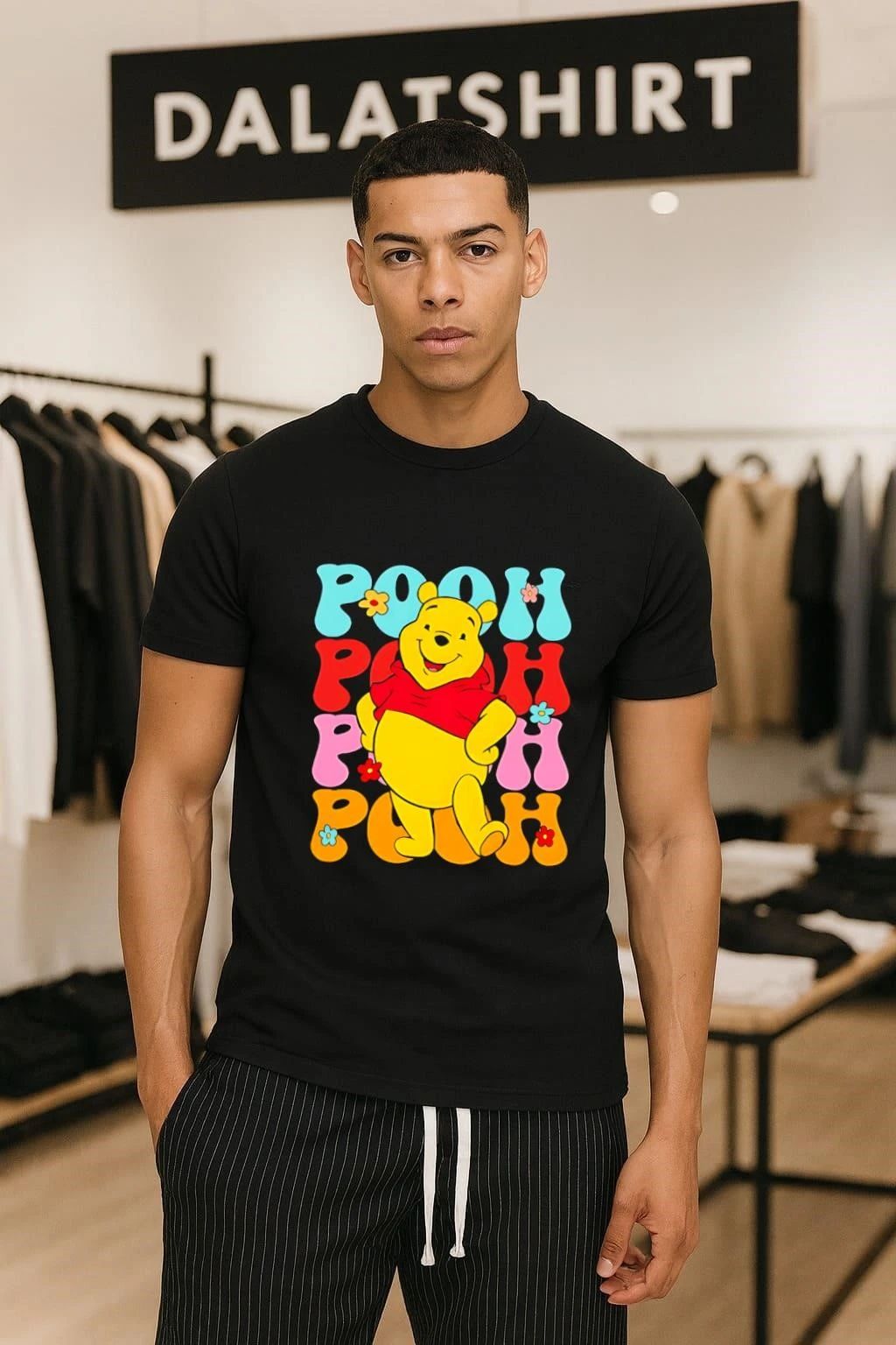 Pooh repeat cartoon cute shirt
