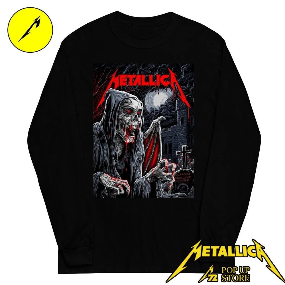 Metallica Glasgow Pop Up Shop T-Shirt – Limited Edition June 25, 2026 Hampden Park in Glasgow, Scotland – Art By Landon Armstrong