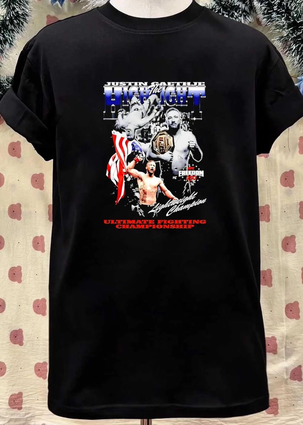 Justin Gaethje highlight the fight UFC Freedom 250 Lightweight Champion shirt