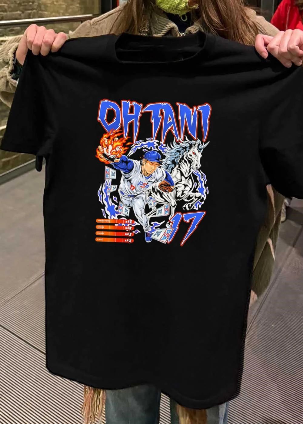 Shohei Ohtani Pitching Baseball With Unicorn Oh Tani 17 PSA T-Shirt