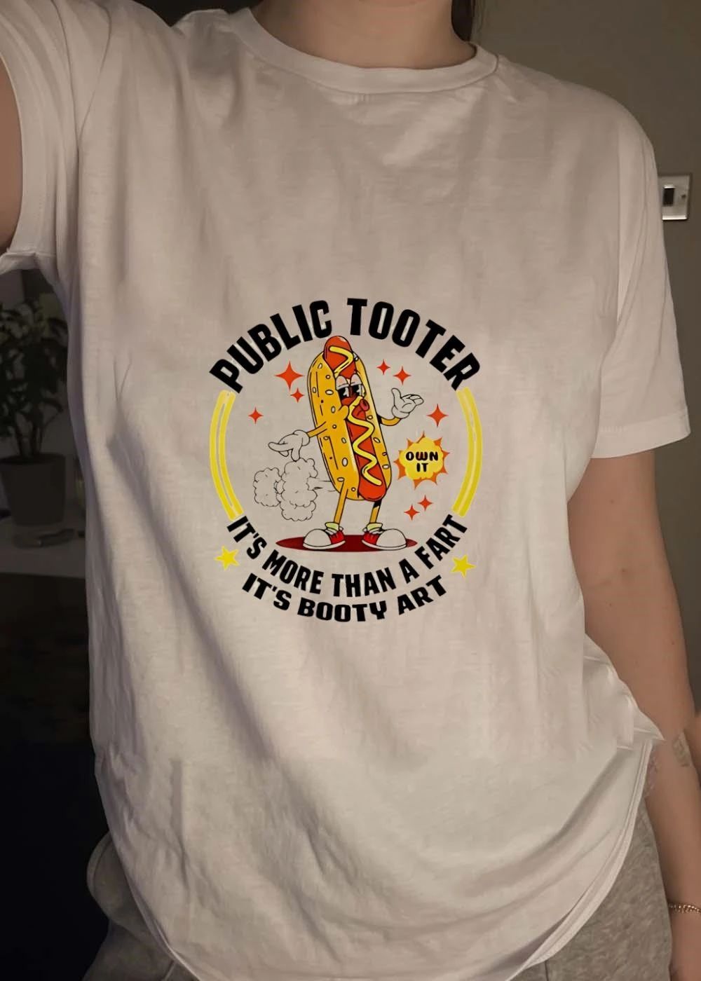 Public tooter own it its more than a fart its booty art shirt