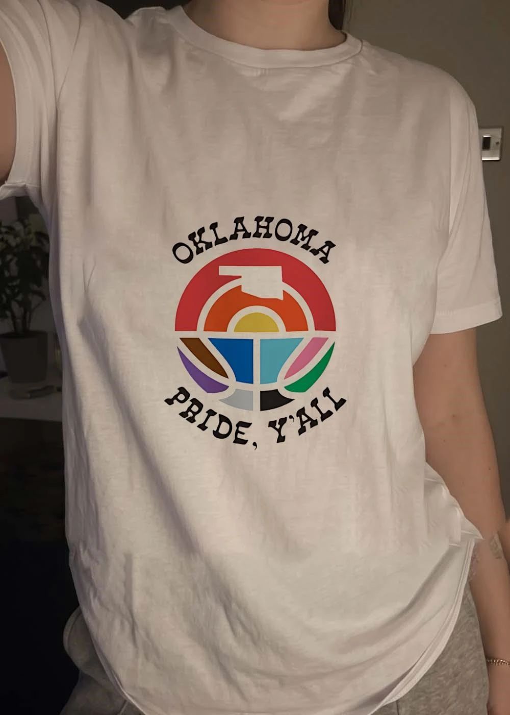Oklahoma Pride, Y’all State Retro Sunset Graphic T-Shirt