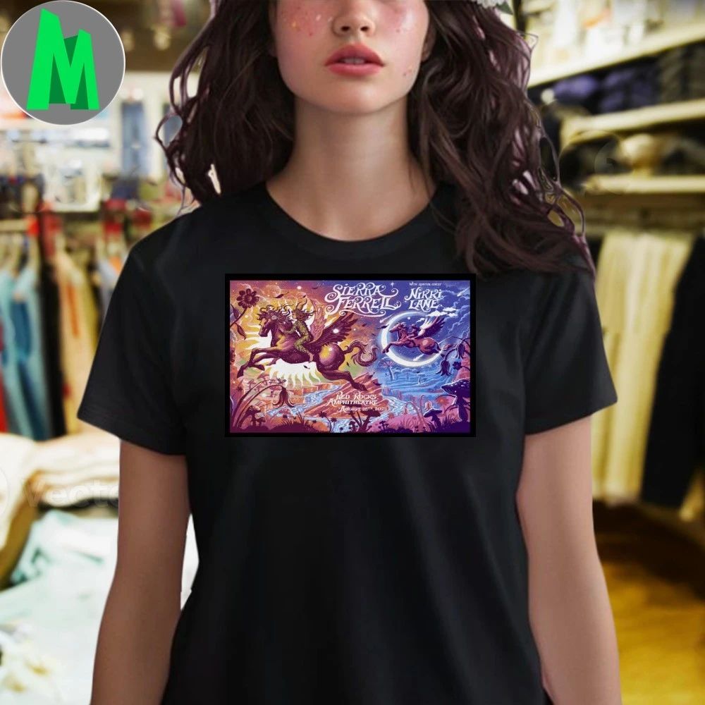 Sierra Ferrell Nikki Lane Aug 28, 2025 The Red Rocks Amphitheatre, Morrison, CO Poster Shirt