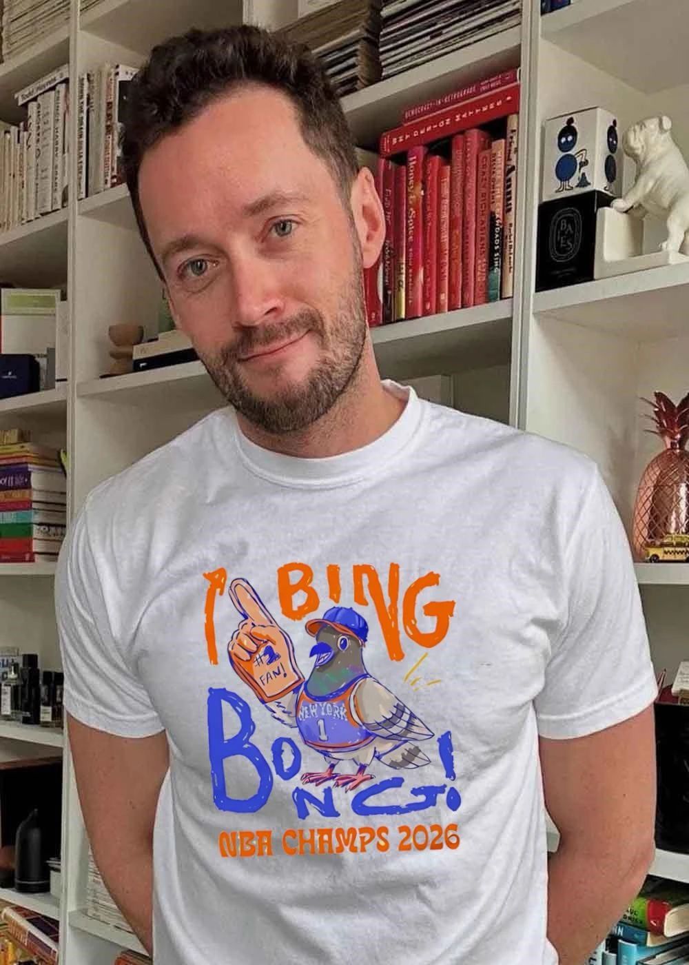 New York Pigeon Fan Shirt BING BONG NBA CHAMPS 2026