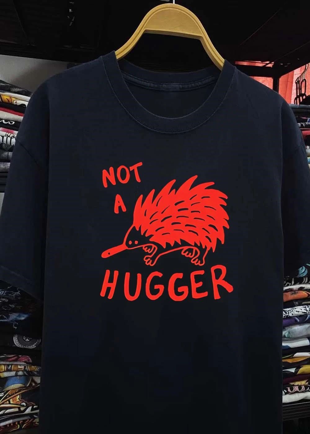 Red Spiky Echidna Not A Hugger Shirt