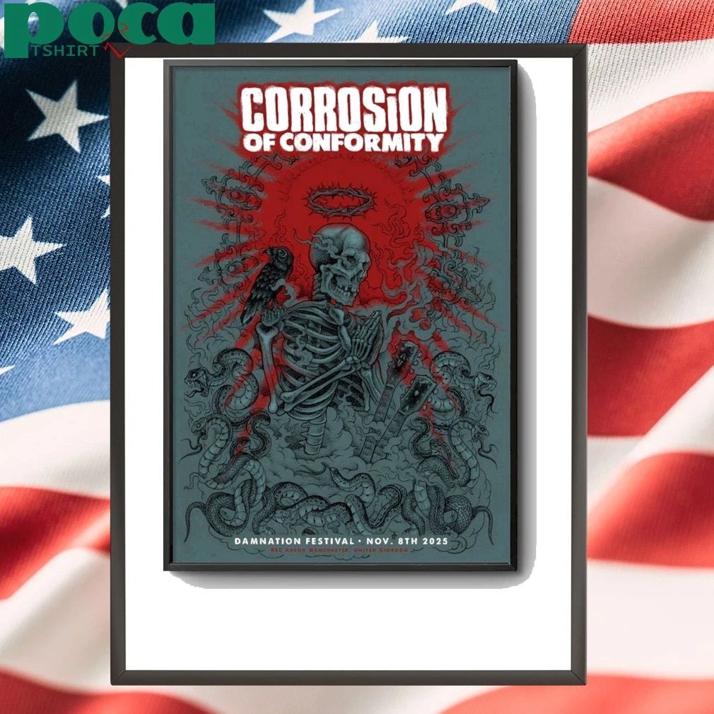 Corrosion Of Conformity Damnation Festival On Nov 8 2025 In Manchester UK Poster shirt