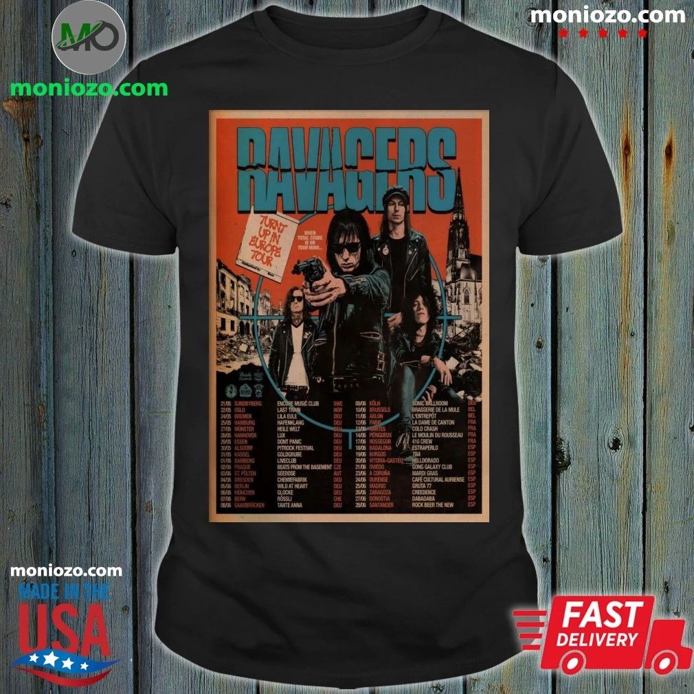 RAVAGERS Turnt Up In Europe 2026 Shows Poster Shirt