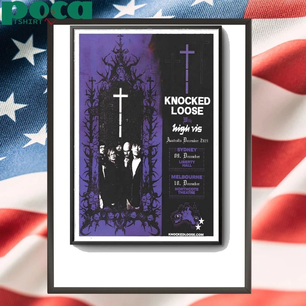 Knocked Loose & High Liberty Hall Moore Park Tour 2025 Poster shirt